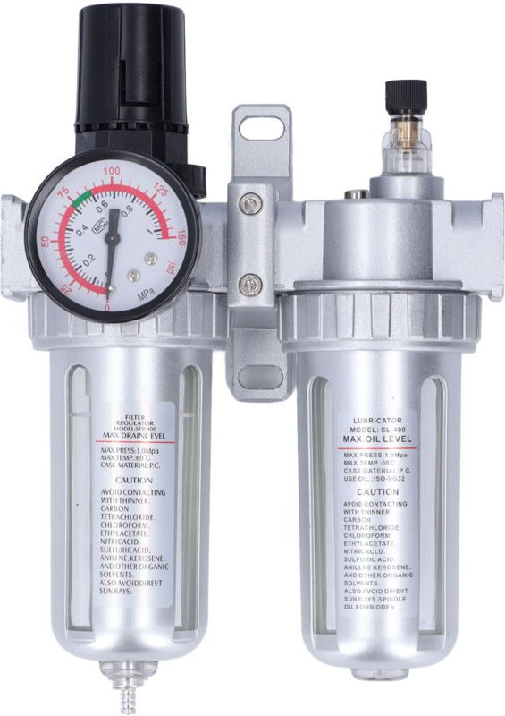 Luftfilter G1/2 Zoll, Wasser-Öl-Trenner, Regler mit Manometer, maximaler Druck 1 MPa