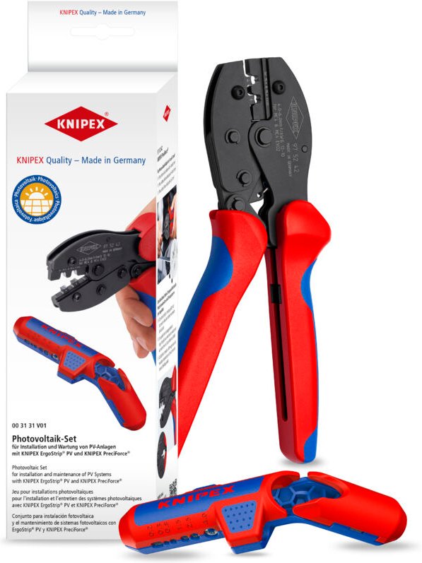 KNIPEX 00 31 31 V01 SB Photovoltaik-Installationsset mit ErgoStrip® PV und KNIPEX PreciForce®