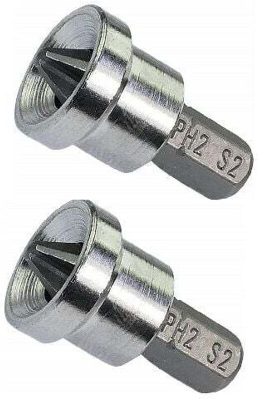 2er-Set Spezial-Schraubendreherbits für Gipskarton/Placo/ PH2 x 25 mm (1/4 Zoll) für PH2-Kreuzschlitzschrauben – Eisenwa...