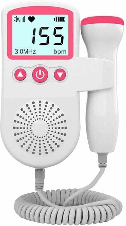Doppler-Fußfrequenzmonitor für die Schwangerschaft, Messbereich 50–230 Schläge/min, 3-MHz-Fußfrequenzdetektor mit Tasche...
