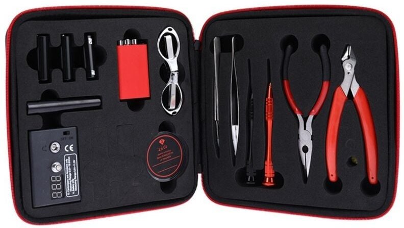 Vtizikl Coil Jig Kit DIY Tool Bobine MasterCigarettes Électronique Accessoires Étui Sac Mini d'Outils Bricolage Set