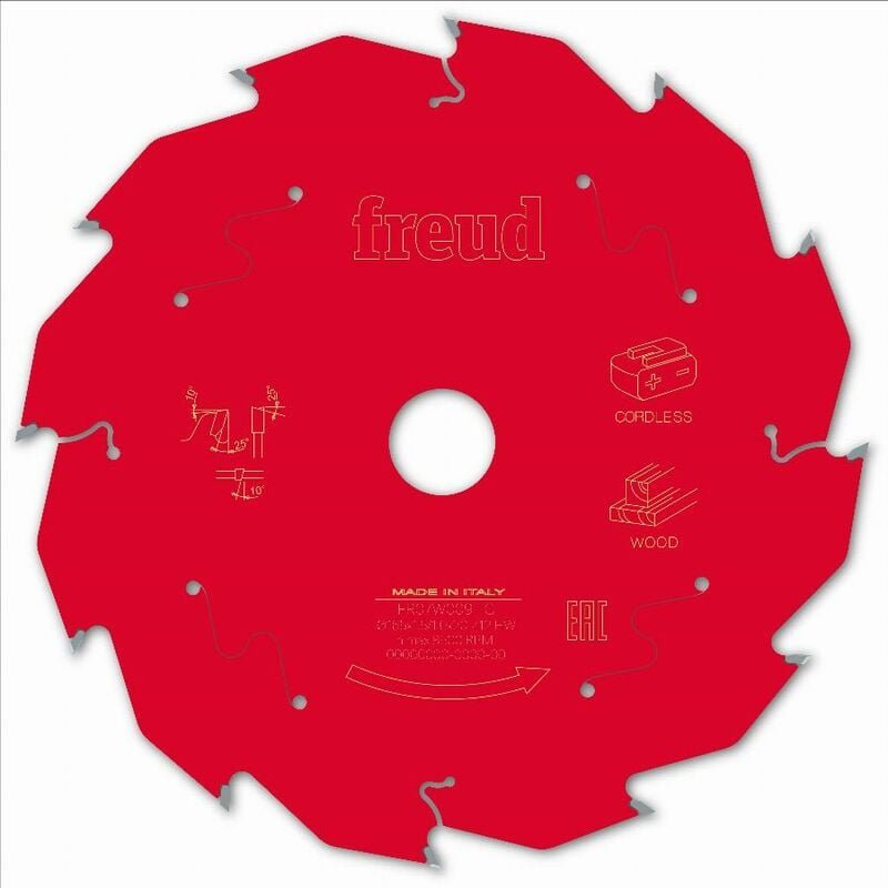 Freud - Sägeblatt für Akku-Handkreissäge Ø165 1,45/1 AL20 Z12 ba 25° - F03FS10051 -FR07W009HC