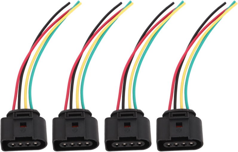 Eosnow 4 PCs Zündspulenanschließungsstecker 1J0973724 Reparaturkabelbaum für 5000 L5 A3 A4 A5 A6 A8 Q5 Q7 R8 RS4 RS6 S4 ...
