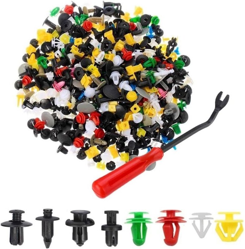 500 Stück Auto-Befestigungsclip-Niet Universal-Kunststoffclip-Streifen-Entfernungswerkzeug für Auto-Türverkleidungen.