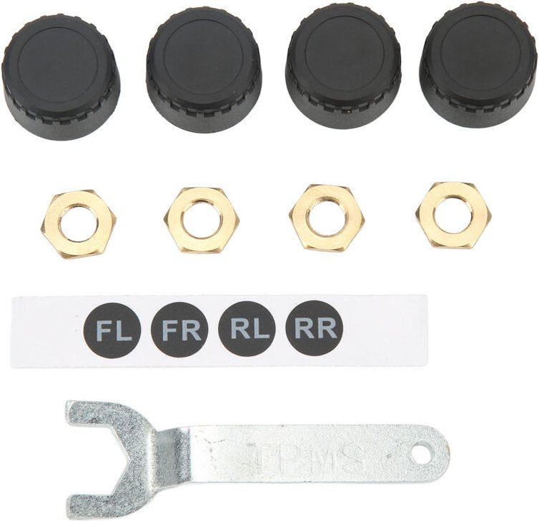 Qinlorgo Reifendruckkontrollsystem, 4 externe Sensoren, Schnell-Reifendruckkontrollsystem TPMS für Wohnmobile