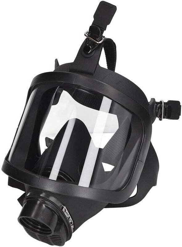 Gasmasken-Atemschutzmaske, beschlagfrei, schlagfest, verstellbar, RD40-Anschluss, Sicherheits-Atemschutzmaske mit Filter...