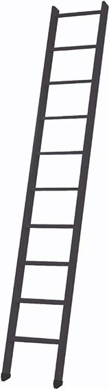 Klappbare Raumspartreppe Noir RAL 9005 12 Stufen - zu erreichende Höhe 2,85m - EC-MEZZ-RAB-N-12