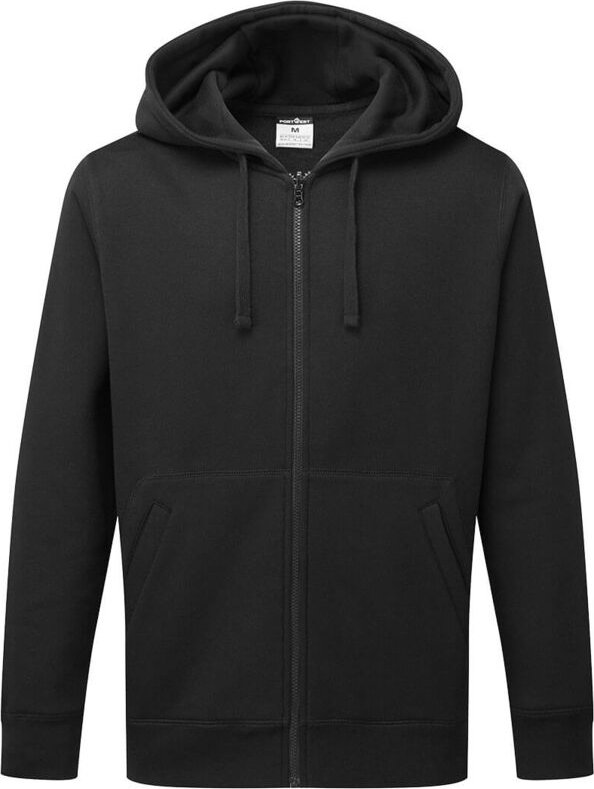 Kapuzensweatshirt mit Reißverschluss – Größe S – Schwarz – Portwest