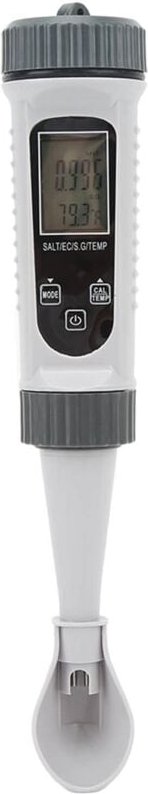 Multifunktions-Tester, SG-Tester mit LCD-Bildschirm, digitales Temperaturmessgerät, EC-Tester, Salztester mit weißer Hin...