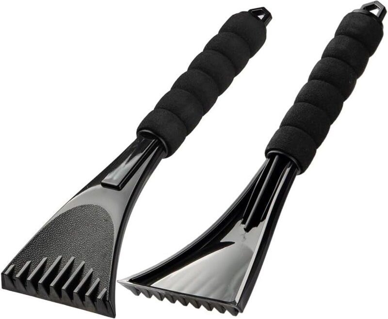 CCYKXA 2-in-1 Auto-Windschutzscheibenkratzer, Eiskratzer mit rutschfestem Griff, Auto-Eiskratzer, Enteisungs- und Schnee...