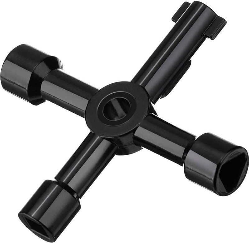 4-Wege-Schlüssel, 4-in-1-Heizkörperschlüssel, multifunktionale Entlüftungsschlüssel aus Zinklegierung, Schlüsselzähler z...