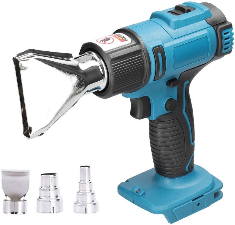 Ymyny - Crediri Kabelloser Heizlüfter mit Lithium-Akku und 2 Düsen, kompatibel mit Makita 18 v Lithium-Akku, mehrfarbig