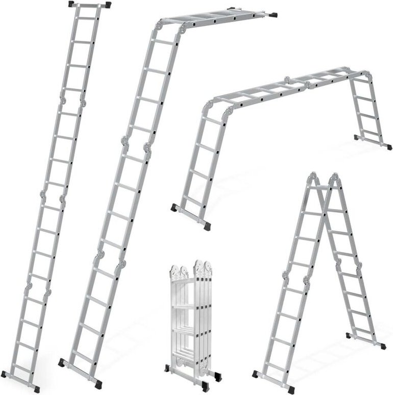 Mehrzweckleiter aus Aluminium (4x4), Tragkraft 150 kg