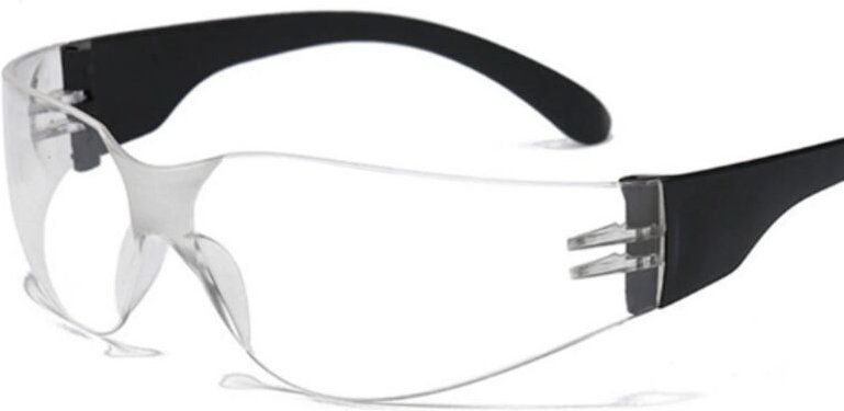 Klare, rahmenlose Schutzbrille – UV-Schutz, beschlagfrei und kratzfest – 1 Stück – Schutzbrille, klares, beschlagfreies ...