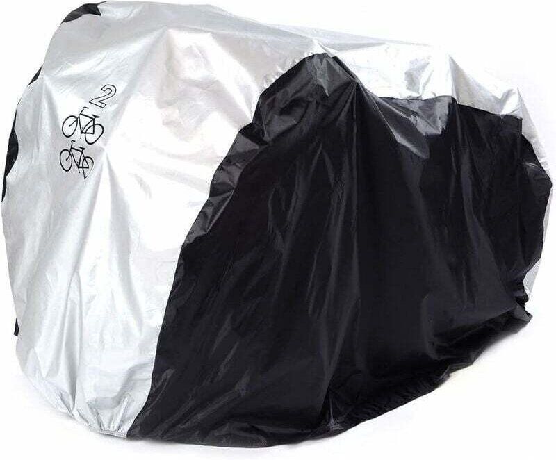 Fahrradabdeckung für 2 Fahrräder, wasserdichte Polyester-Abdeckung, staub-, regen-, sonnen- und schneesicher, für Rennrä...