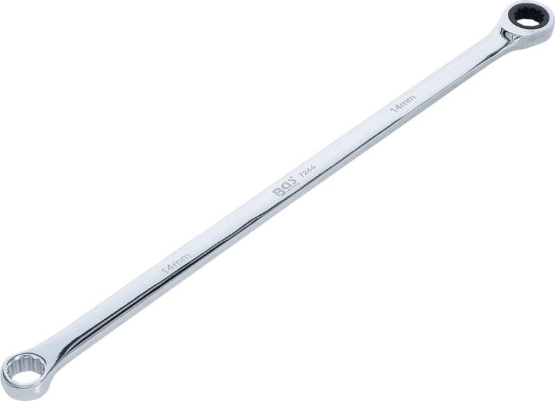 BGS 7244 Ratschenring- und Ringschlüssel, extra la ng, SW 14 mm