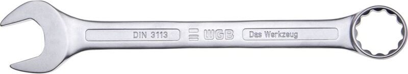 WGB - Ringmaulschlüssel 21mm gekröpft, Maulringschlüssel geprüft nach DIN3113A, Chrom-Vanadium Stahl