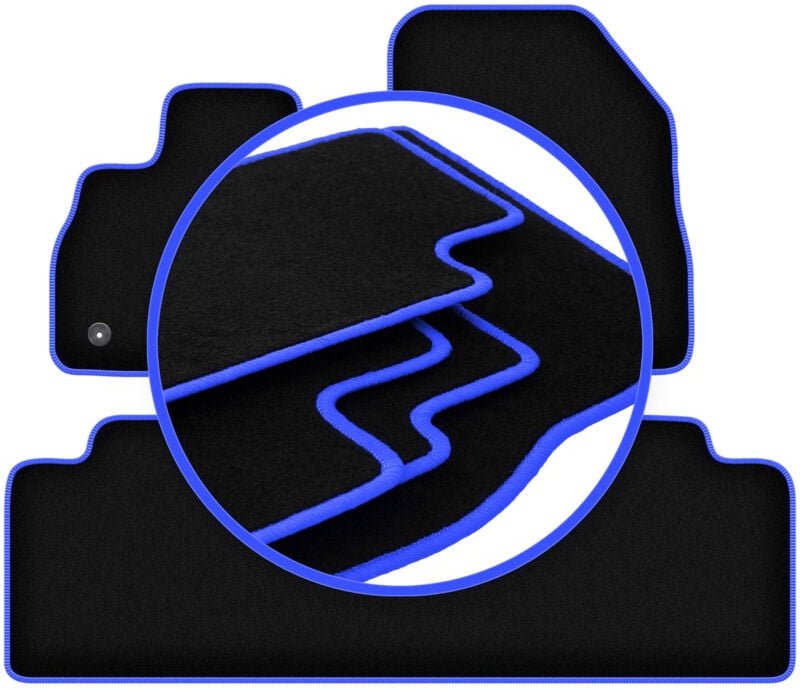 CARLUX-BLUE Autofußmatten für: Renault Espace V Minivan (2015-)