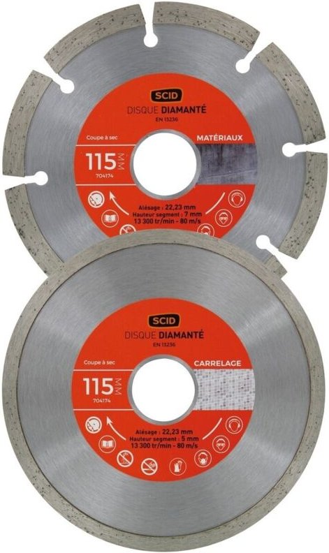 Los 2 Fliesenmaterialplatten 115 22,23