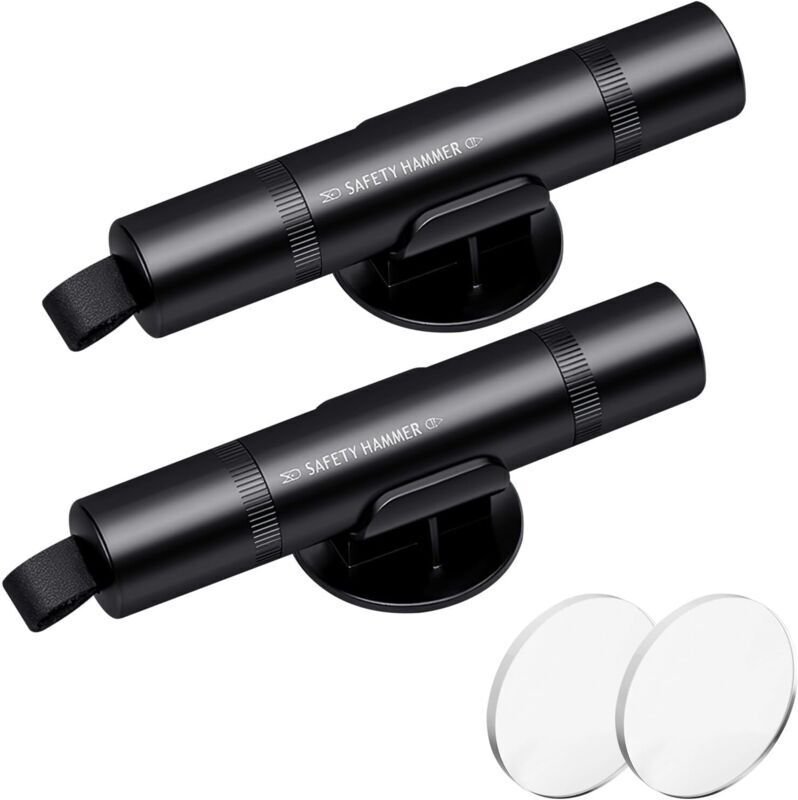 Auto-Sicherheitshammer, Gurtschneider, Fensterbrecher, Notfall-Fluchtwerkzeug, 2-in-1, tragbares Notfall-Rettungswerkzeu...