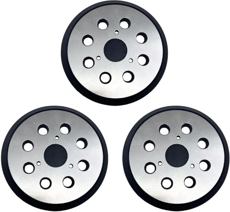 Trade-Shop Klett Schleifteller Haftteller 125mm mit Metall-Rückseite ersetzt Makita 743081-8 743051-7, Hitachi 324-209, ...