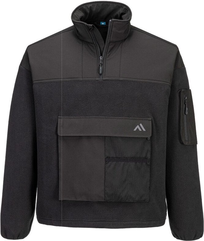 Polaire Kx3 1/4 Reißverschluss - Größe XL - Schwarz - Portwest