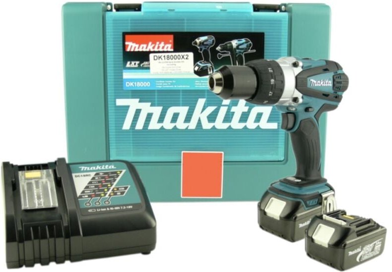 Bhp 458 rfe Akku Schlagbohrschrauber 18 v 91 Nm + 2x Akku 3,0 Ah + Ladegerät + Koffer - Makita