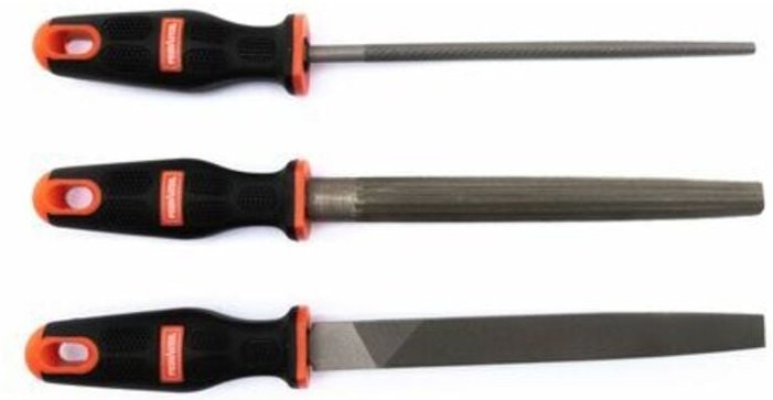 Primaster Feilen Set 3 tlg. Flachfeile Rundfeile Halbrundfeile Metallfeilen