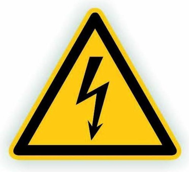 Cimco WZ Warn. elektr. Spannung Gr. 100x100x1 182720