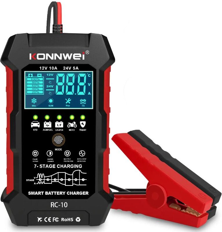 Ladegerät für alle Akkutypen KONNWEI RC10