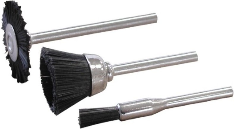 3 Nylonbürsten (Rad, Schüssel und Bürste) MAXICRAFT