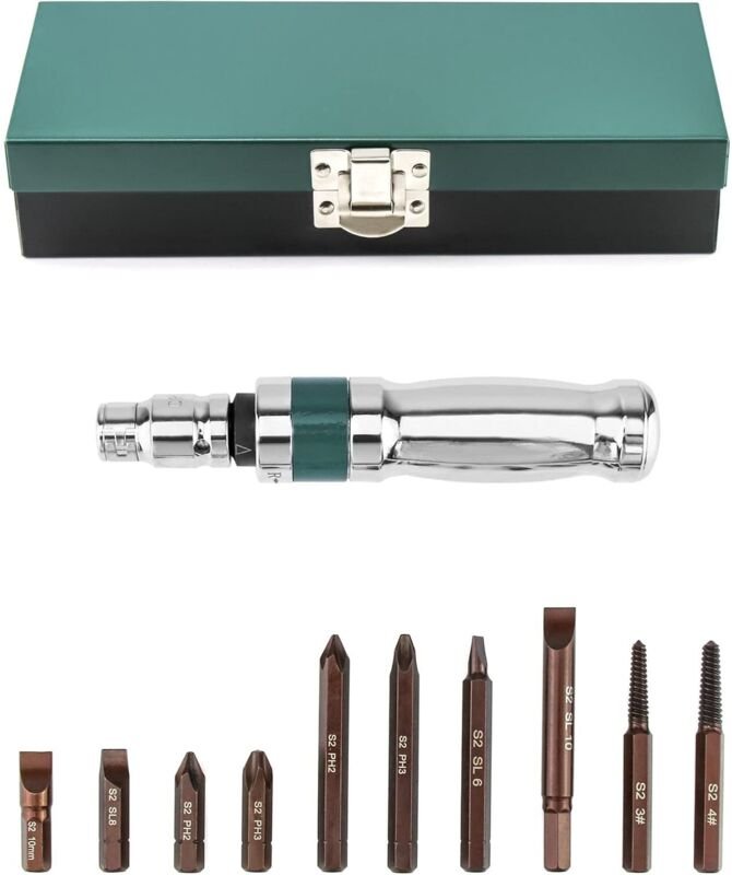 Schlagschrauber-Set, Schlagschrauber + Adapter + Bits, 12-teilig, 1/2"