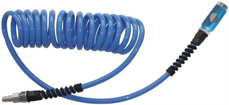Spiralschlauchset Innen-Ø 8 mm Außen-Ø 12 mm Länge 10 m Sicherheitskupplung dn 7,4 pu - E40931 - EWO