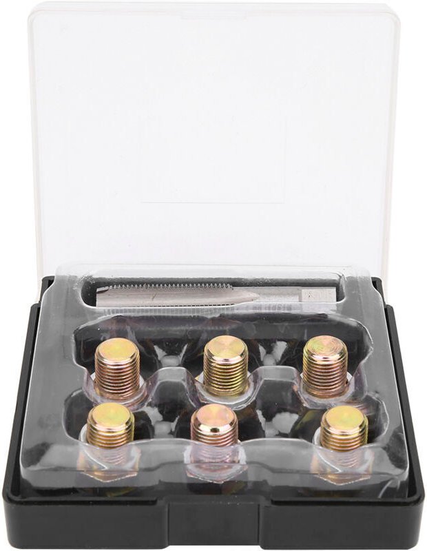 Gewindereparaturset, M13 x 1,25 mm, Ölablassschraube, Gewindereparaturset für Schrauben, Schraube, Ölwannenschraube, Nac...