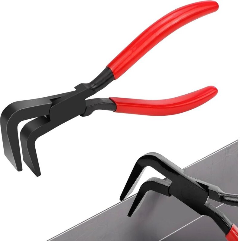 90°-Klappklemme für breite Bleche (60 mm) – Werkzeug zum Biegen und Glätten von Blechen – Rot