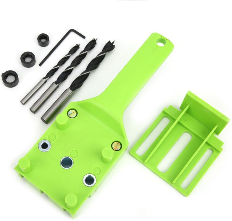 Bohrschablone, 8-teiliges gerades Bohrer-Set für Holzbearbeitung 6 bis 10 mm ABS-Kunststoff-Holzbohrer-Positionierer für...