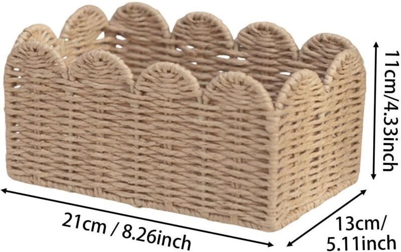 Gewebter Aufbewahrungskorb, Organizer für diverse Kleinigkeiten, Seilkorb, Aufbewahrungsbox für den Schreibtisch oder da...