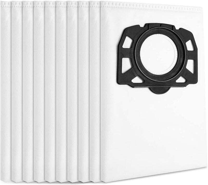TopHinon Lot de 10 Sacs d&39aspirateur Sacs Filtre compatibles pour Karcher 2.863-006.0 WD4 WD5 WD6 WD5P WD6P Premium MV...