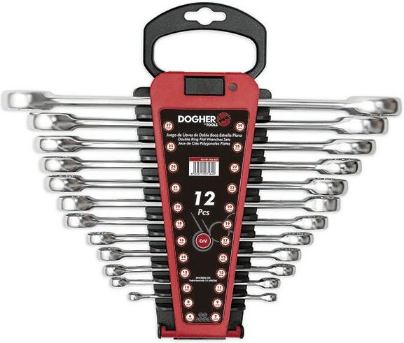 Dogher - Set mit 12 Doppelmundschlüsseln flacher Stern 454-022