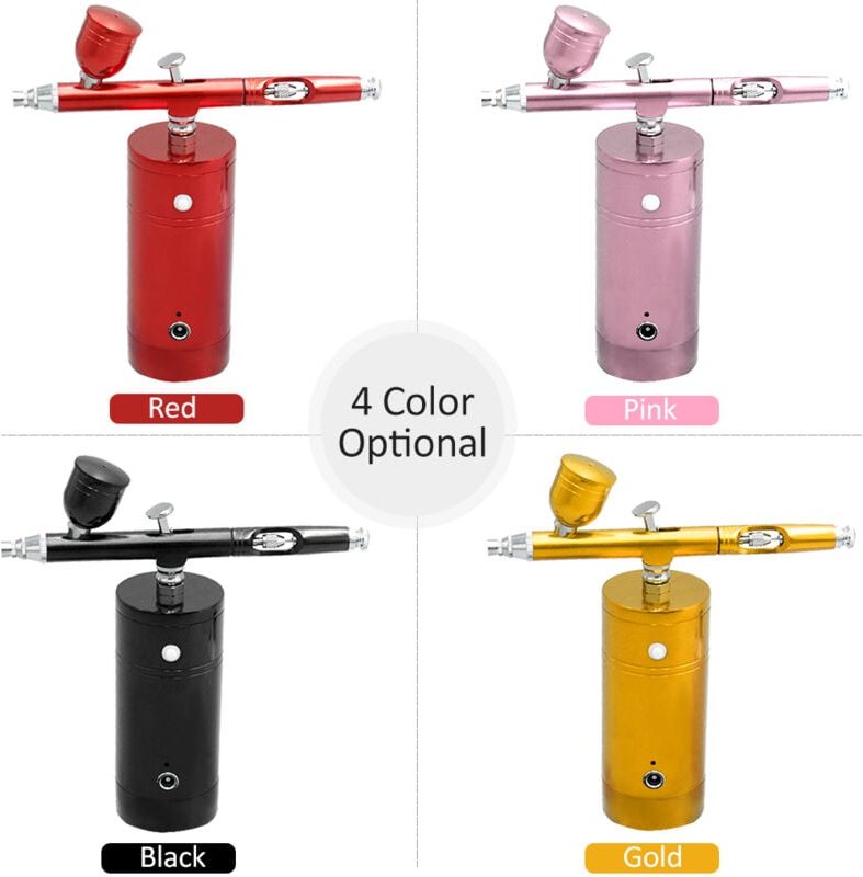 Wiederaufladbares USB-Airbrush-Set, tragbarer Kompressor, Sprühpumpe, handgeführte Airbrush-Pistole für Spezialeffekte-M...