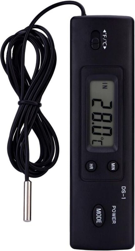 Digitales elektronisches LCD-Thermometer mit Sensorsonde und LCD-Anzeige mit Linienbreite