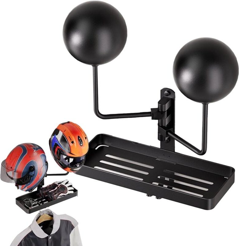Helm-Wandhalterung – Robustes Metall – Robuste Garagen-Aufbewahrungshaken – Organizer für Sicherheitsausrüstung – Anzeig...