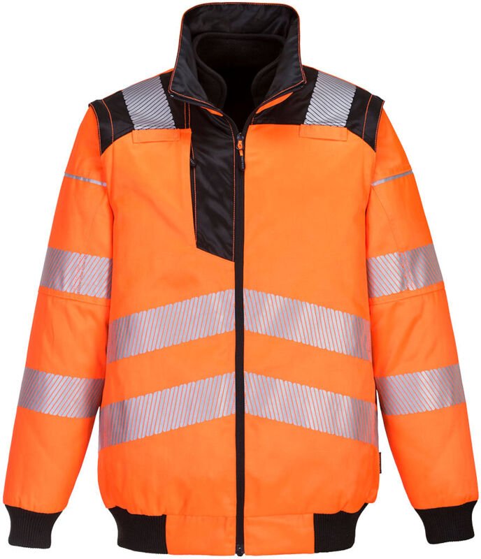 PW3 Hochsichtbarkeits-3-in-1 Jacke Orange/Schwarz 3XL