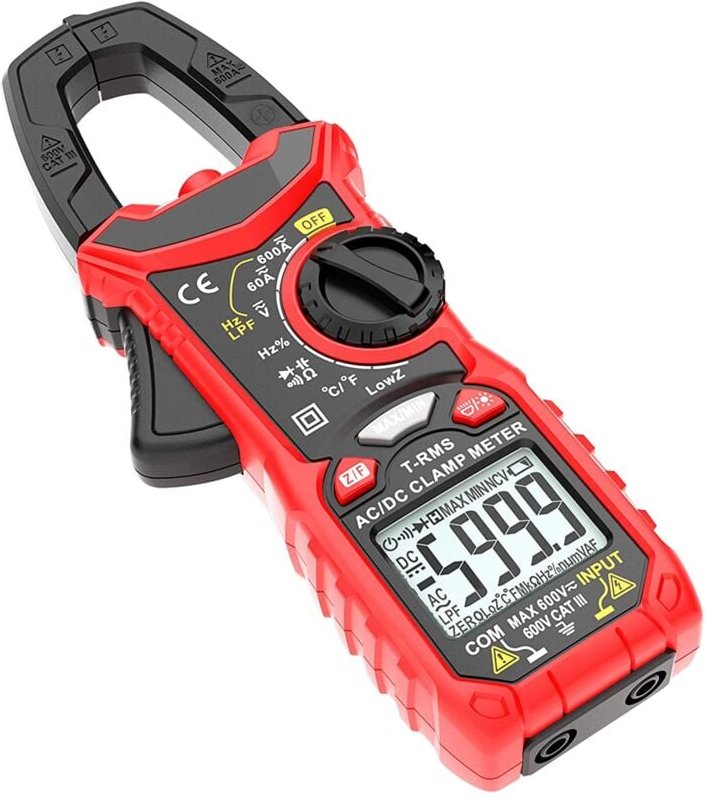 Jusch - Digitales Zangenmessgerät, Wachs, Multimeter, lcd, Rot/Schwarz