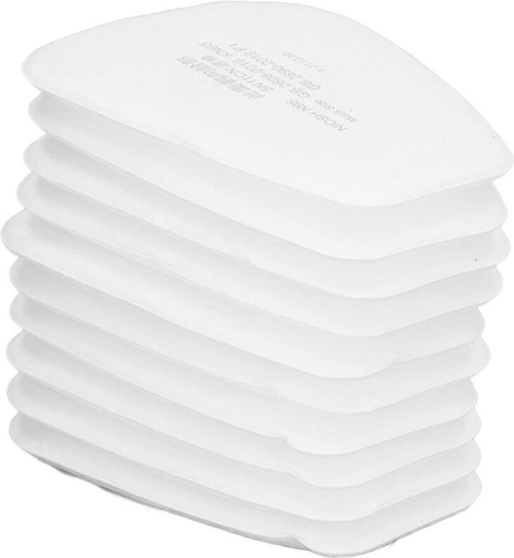 Vtizikl 50 Pièces 5N11CN Filtre Multicouche Structure Filtre à Particules pour 6100 6200, 6800, 7502 Série Gaz Respirate...