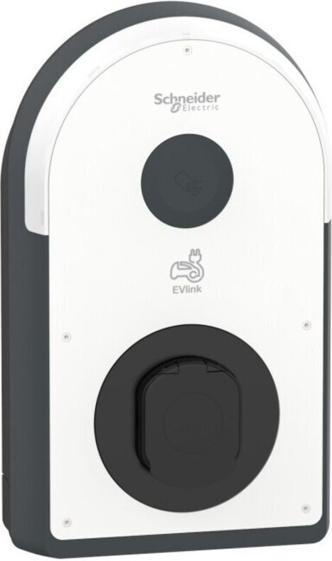 Schneider Pro AC Wallbox, 22kW, T2S Steckdose FI Typ B-EV, IP55, IK10, NFC/RFID Reader, EVB3S22N4B