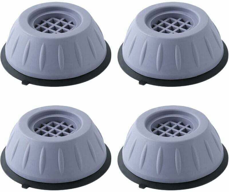 4-teiliges Set Vibrationsmatten für Waschmaschinen, rutschfestes Gummi, stoß- und geräuschdämpfend, XU, für Waschmaschin...