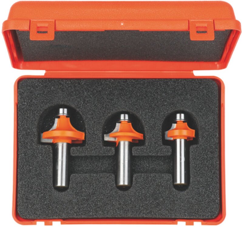 838.001.11 Satz Mit 3 Konkaven Radiusfräser Hw S=6.35 R=6.4-9.5-12.7 Rh