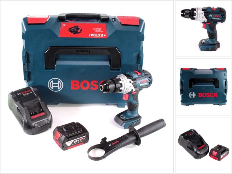 Bosch GSB 18V-110 C Akku Schlagbohrschrauber Professional 18V 110Nm + 1x Akku 5,0 Ah + Ladegerät + L-Boxx