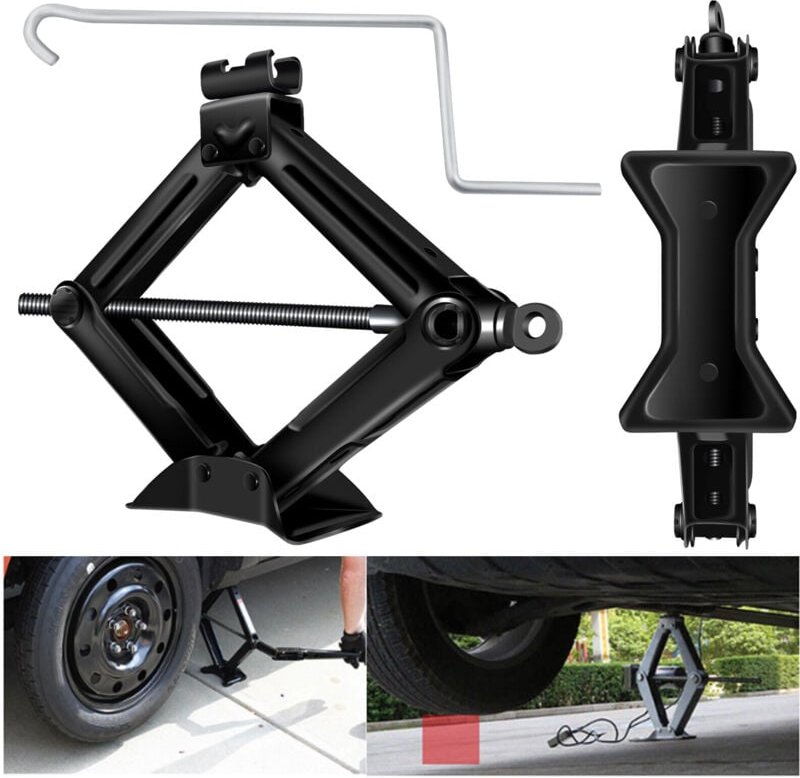 Dayplus - Neu Scherenwagenheber Wagenheber Rangierwagenheber Auto Heber mit Ratsche 2Tonne